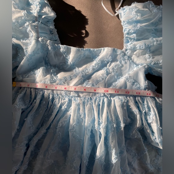 NWT MABLE babydoll dress baby blue - Picture 4 of 6